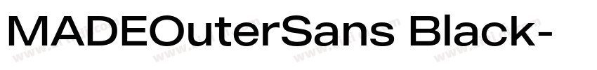 MADEOuterSans Black字体转换